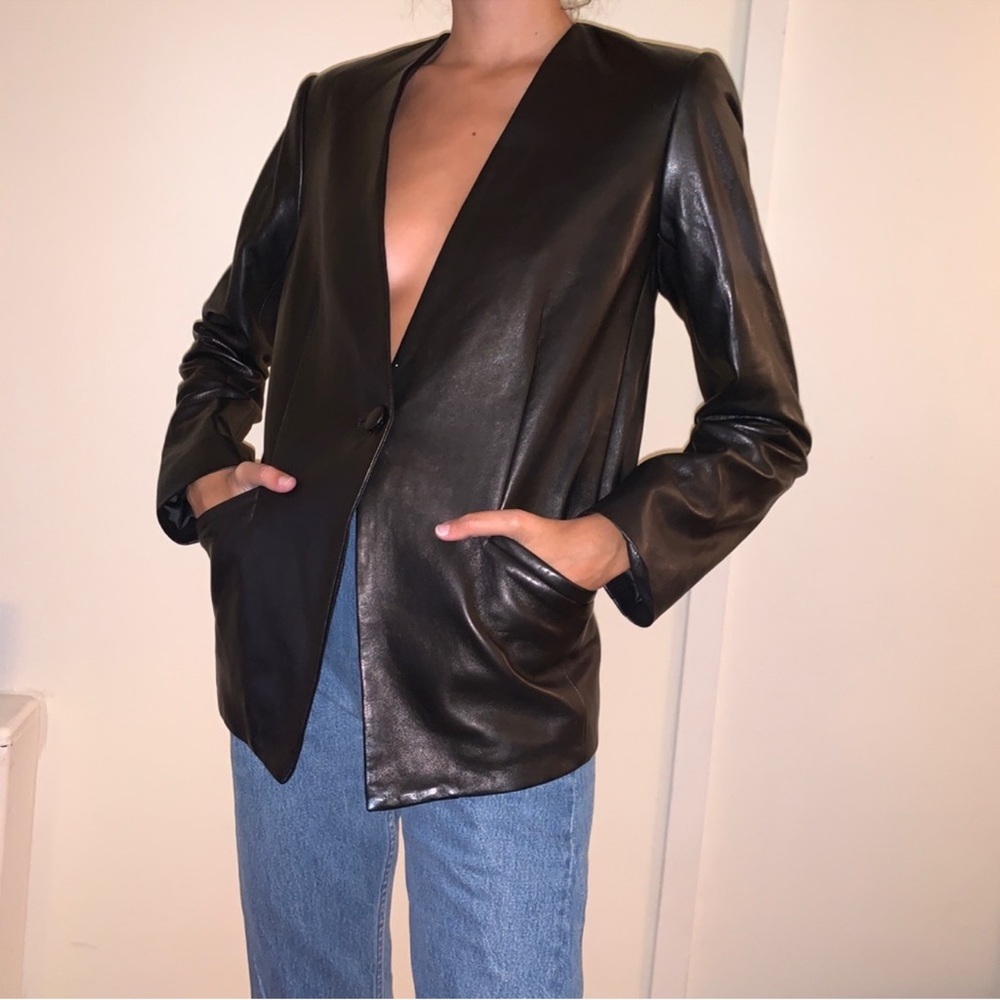 Michelle Mason Lambskin Leather Jacket, size 2